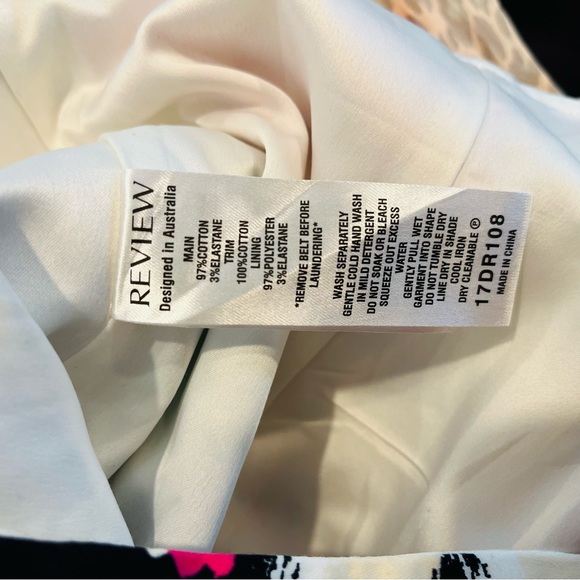 Review Women Dress Size 14 Multicoloured Floral With Black Waist Belt V Back - Picture 9 of 9